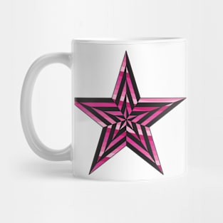 Stars pink waves - concentric stars doodle design Mug